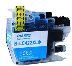 ראש דיו תואם כחול BROTHER LC422XL