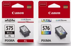 זוג ראשי דיו מקוריים Canon PG575XL + CL576XL קנון